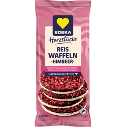 EDEKA Herzstücke Reiswaffel dunkle Schokolade mit Himbeerstücken 4ST 64G