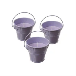 MARELIDA Duftkerzen Citronella Garten Balkon Outdoorkerzen im Metalleimer 3St.