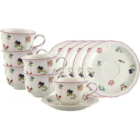 Villeroy & Boch Teetasse mit Untertasse 0,13 l Bunt 6 St.