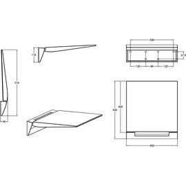 Villeroy & Boch ViCare Universal Duschklappsitz 400 x 450 mm weiß