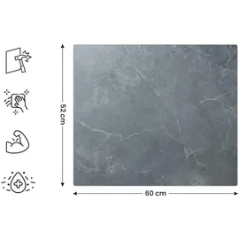 ALLboards Glas Herdabdeckplatte Schneidebrett ANTHRAZIT MARMOR cm Multi-Platte Arbeitsplatte Herdschutz Deko für Küchen Gehärtetes