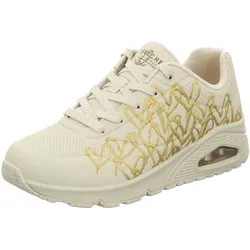 Skechers Damen Schnürschuh Uno-Golden Heart. in beige