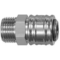 Riegler Schnellverschlusskupplung NW 7,2, Messing vernickelt, G 1/2 AG