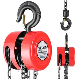 Vevor Flaschenzug Stahl 3 m rot