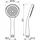 Keuco Handbrause 1 Strahlart, verchromt