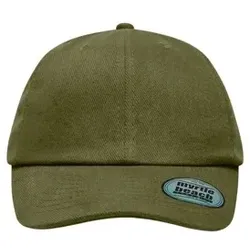 6 Panel Cap weich gebürstet MB6223, oliv, Einheitsgröße - oliv