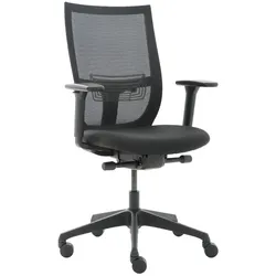 Euroseats Curve Bürostuhl mit Kunststoffbasis, DIN-Gaslift, einstellbare Gewichtseinstellung, NEN EN 1335