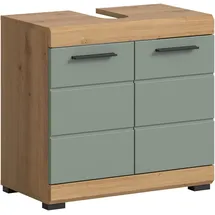xonox.home Waschbeckenunterschrank mit Türen 60 x 56 x 34 cm Front Salbei FSC®