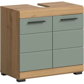 xonox.home Waschbeckenunterschrank mit Türen 60 x 56 x 34 cm Front Salbei FSC®