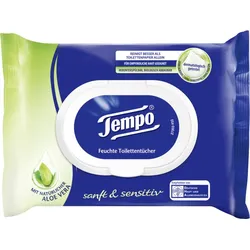 Tempo Sanft & Sensitive feuchte Toilettentücher Aloe Vera 42ST
