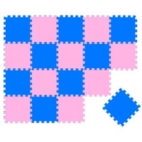 LittleTom Puzzlematte dunkelblau/pink 20-tlg.