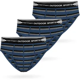 normani Outdoor Sports 3er Pack Herren Merino Slip in Navy/Schwarz/Grau | Gr.: S