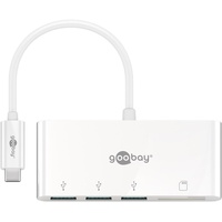 goobay USB-CTM Multiport Adapter CardReader - erweitert ein USB-CTM Gerät um drei USB 3.0 Anschlüsse sowie einen Kartensch