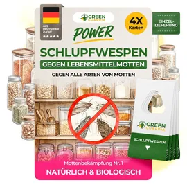 green guardia Schlupfwespen gegen Lebensmittelmotten Mottenfalle 4 Karten