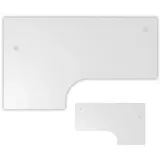 bümö Eckschreibtisch 200 x 120 cm Weiß