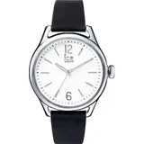 ICE-Watch - ICE time Black Silver - Schwarze Damenuhr mit Lederarmband - 013066 (Small)
