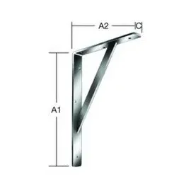 Vormann Stegkonsole Stahl 400 mm x 250 mm x 30 mm silber