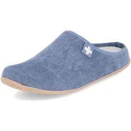 Living Kitzbühel Pantoffel Schweizer Kreuz Blau 45