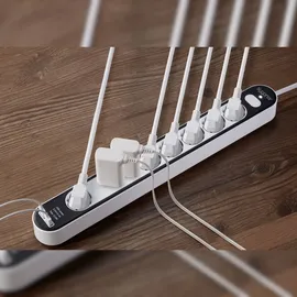 Sygonix Steckdosenleiste 8-fach Weiß 1 St.