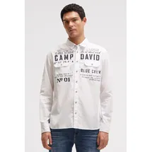 Camp David Langarmhemd Weiß S