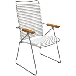 Outdoor Stuhl Click verstellbare Rückenlehne weiß
