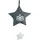 roba Spieluhr 'Rock Star Baby 3', Einschlafhilfe, Textil-Stern waschbar, Babyzimmer Deko grau / weiß
