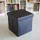 Relaxdays Sitzhocker Kunstleder 38 x 38 x 38 cm Schwarz