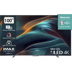 F (A bis G) HISENSE Mini-LED-Fernseher Fernseher 4K UHD schwarz