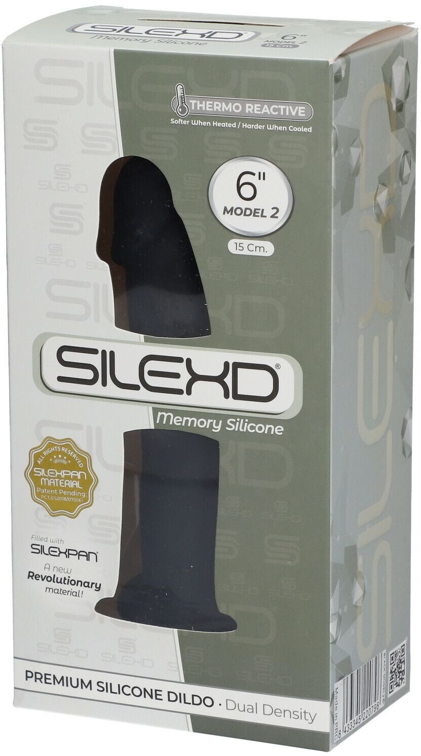 Silexd Premium Silikon Dildo Modell 2 Schwarz 15 cm