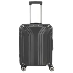 Hartschalen-Trolley TRAVELITE "ELVAA, verschiedene Größen und Farben", Gr. B/H/T: 40cm x 55cm x 20cm 41 l, schwarz, Polypropylen, unifarben, klassisch, Koffer, Hartschallenkoffer Reisegepäck TSA Schloss mit Blindenschrift