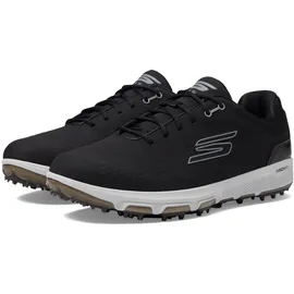 SKECHERS Herren Pro 6 wasserdichter Golfschuh Schwarz/Grau ohne Spikes 45.5 EU