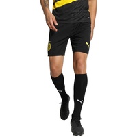 Puma Borussia Dortmund 23-24 Heim Fußballshorts Herren, Sporthose, BVB Shorts Replica Shorts Unisex black-cyber Yellow Größe M