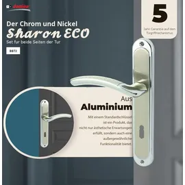 Domino Türgriff 72 Drückergarnitur BB-Buntbart Silber