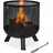 Relaxdays Feuerkorb Ø 44 cm Schwarz