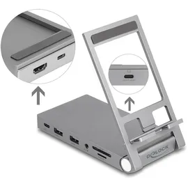 DeLock Tablet und Notebook Dockingstation 4K mit integrierte USB-C® 88199