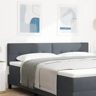 vidaXL Kopfteil mit Knopfheftung Dunkelgrau 180 cm Samt