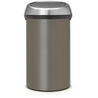 Brabantia PROREGAL Mülleimer, Grau, Metall, Rund, 40x71x40 cm, Küchen,