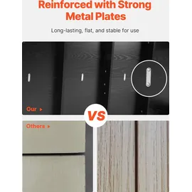 Vevor Rechteckiger Esstisch, 63 Zoll lange große Holztische für 4–6 Personen, moderne Esszimmermöbel, Konferenztisch mit einer Tragkraft von 1...