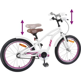 vidaXL Kinderfahrrad 18 Zoll weiß