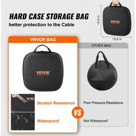 Vevor Typ2 Ladekabel für Elektroauto/Hybrid EV Ladekabel E-Autoladekabel Wallbox 22kw 5m Kabellänge 3-Phase AC 380V Typ2 auf Typ2 Wasser-/Staubdicht Mit Allen Typ-2-Modellen Kompatibel