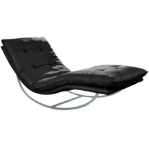 W.Schillig Relaxliege »daily dreams« in Waffelkissen-Optik, Schaukelgestell silber matt, in 2 Breiten schwarz