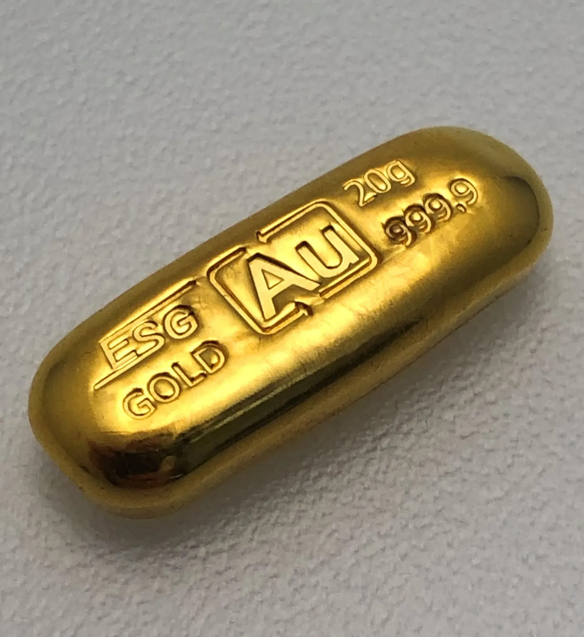 Goldbarren 20g Au-Gussbarren, Feingold