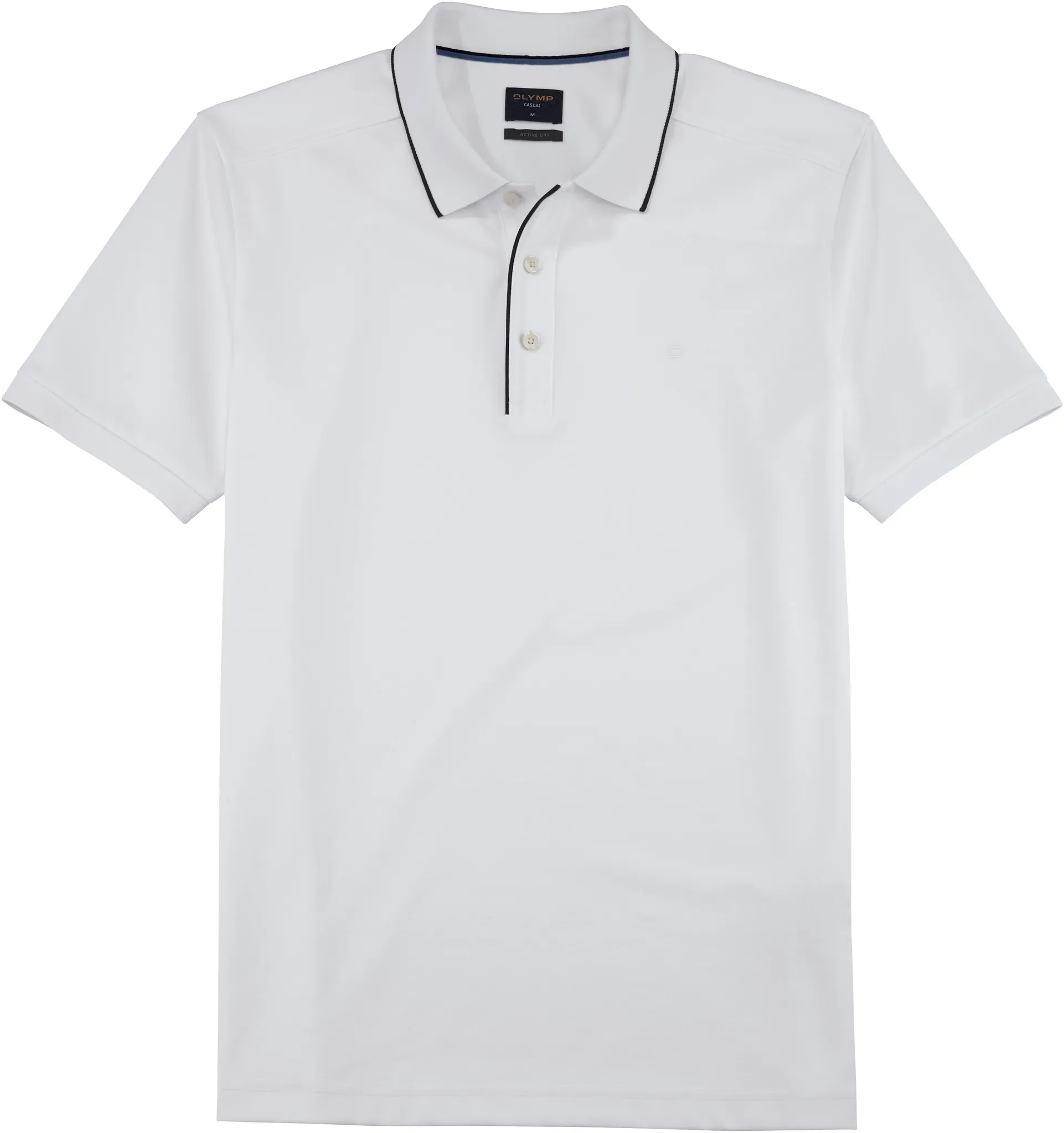 Poloshirt OLYMP "OLYMP Wirk Casual - Polo", Herren, Gr. XL, weiß, Jersey, Obermaterial: 51% Baumwolle, 49% Polyester, regular fit, Shirts