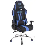 CLP Gaming Bürostuhl Limit XM Stoff mit Massagefunktion,schwarz/blau