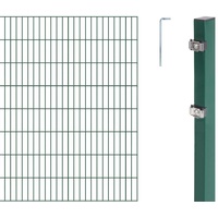 GAH Alberts Alberts Doppelstabmattenzaun als 30 tlg. Zaun-Komplettset | verschiedene Längen und Höhen | grün | Höhe 180 cm Länge 28 m