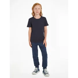 Tommy Hilfiger Jungen T-Shirt Kurzarm Rundhalsausschnitt, Blau (Sky Captain), 3 Jahre