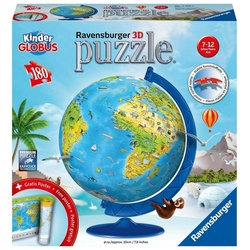 Ravensburger Puzzle Kinderglobus in deutscher Sprache. Puzzleball 180 Teile, 180 Puzzleteile
