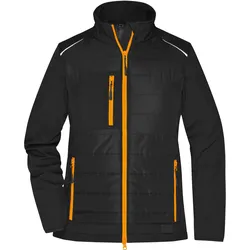 Damen Softshell Hybridjacke - Farbe schwarz, orange, neon - Größe 3XL