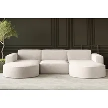 kaiser möbel Ecksofa Designer MODENA STUDIO stoff Dicker Cord Poso Beige