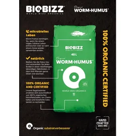 BioBizz Worm Humus Wurmerde 40 l